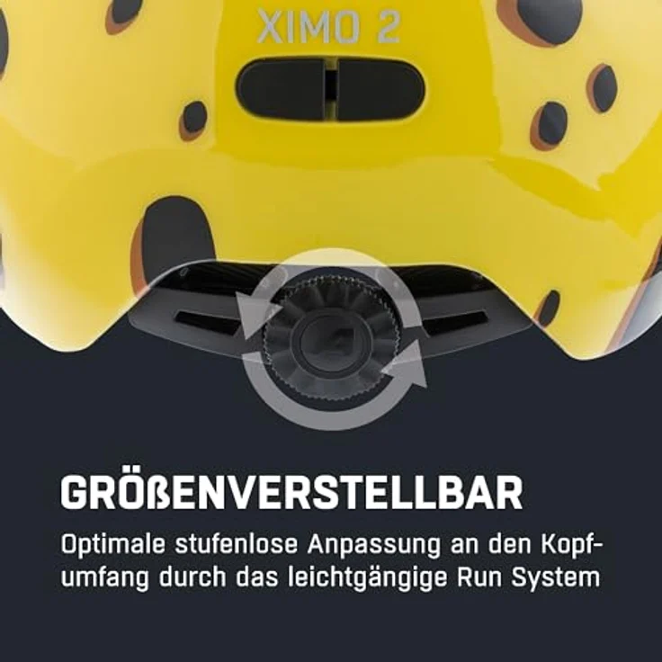 ALPINA Ximo Kinderfahrradhelm, Leicht, Bruchfest, 360°-Fitsystem, Gelb Gouda Gloss, 47-51, Mit optionalem LED-Licht – Bild 5