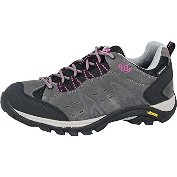 Brütting Mount Bona Low, Damen Wanderschuhe mit wasserdichter Comfortex-Klimamembrane, graues Veloursleder, Größe 40 – Bild 1