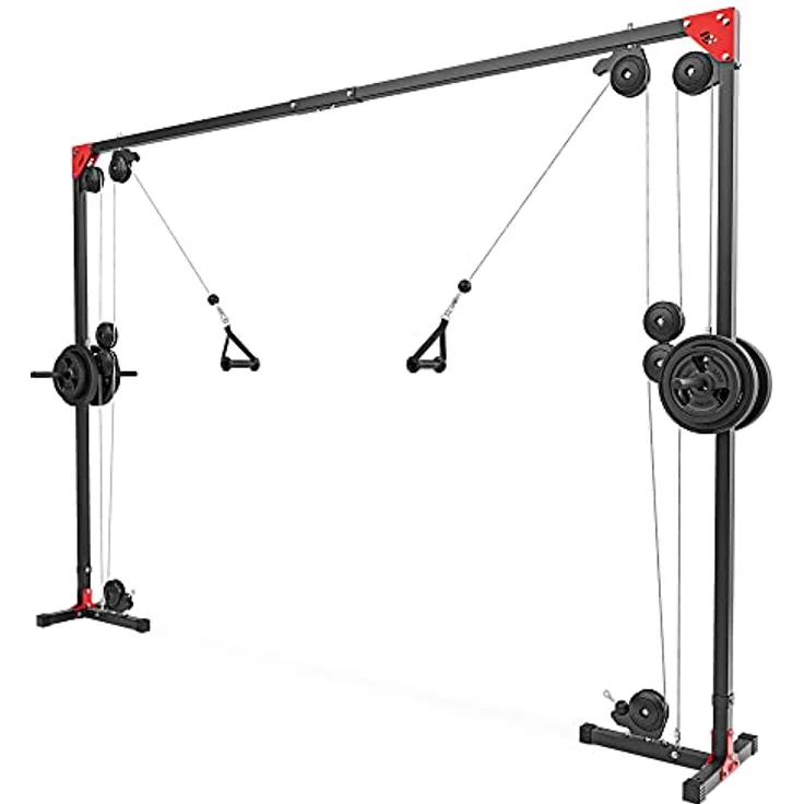 Marbo Sport Cable-Crossover Maschine Kabelzugturm Kabelzugbrücke Kraftstation MH-W103 2.0 | Rotierende Seilrollen und Hantelscheibenbeladung – Bild 2