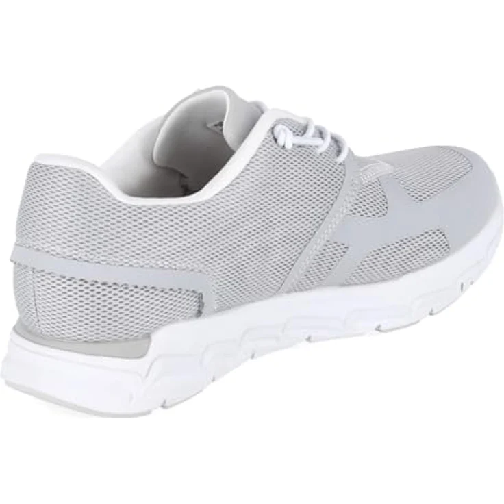 Rieker Preston Laufschuhe, taubengrau Textil mit Gummischnürung und herausnehmbarer MemoCup-Einlegesohle, Größe 43, Normalweite – Bild 6