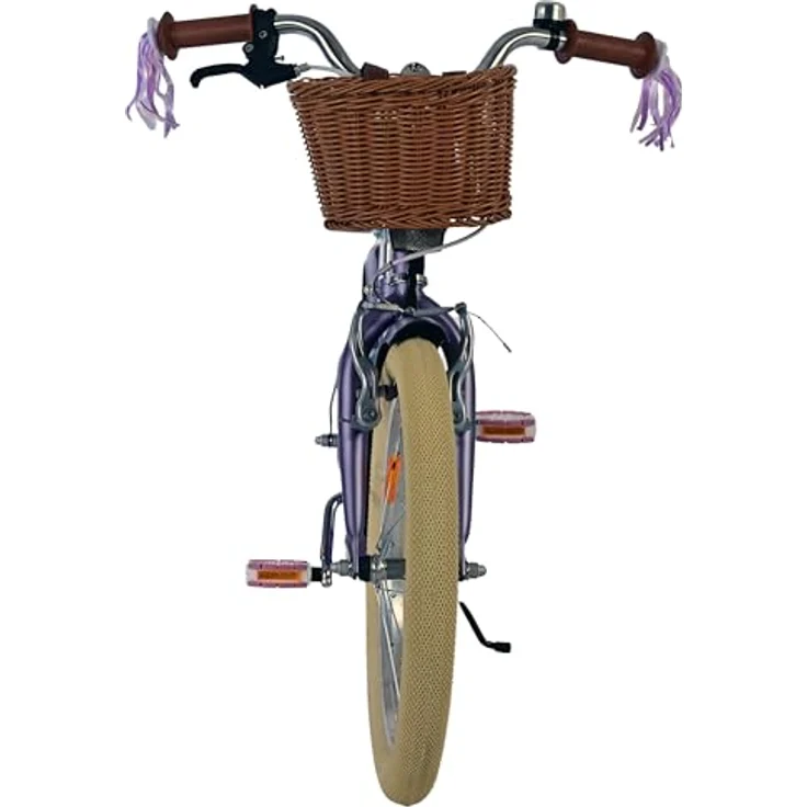 Volare Kinderfahrrad Blossom, 18 Zoll für Mädchen, lila, mit geschlossenen Kettenschutz, höhenverstellbarem Sattel und Lenker, Hand- und Rücktrittbremse – Bild 8