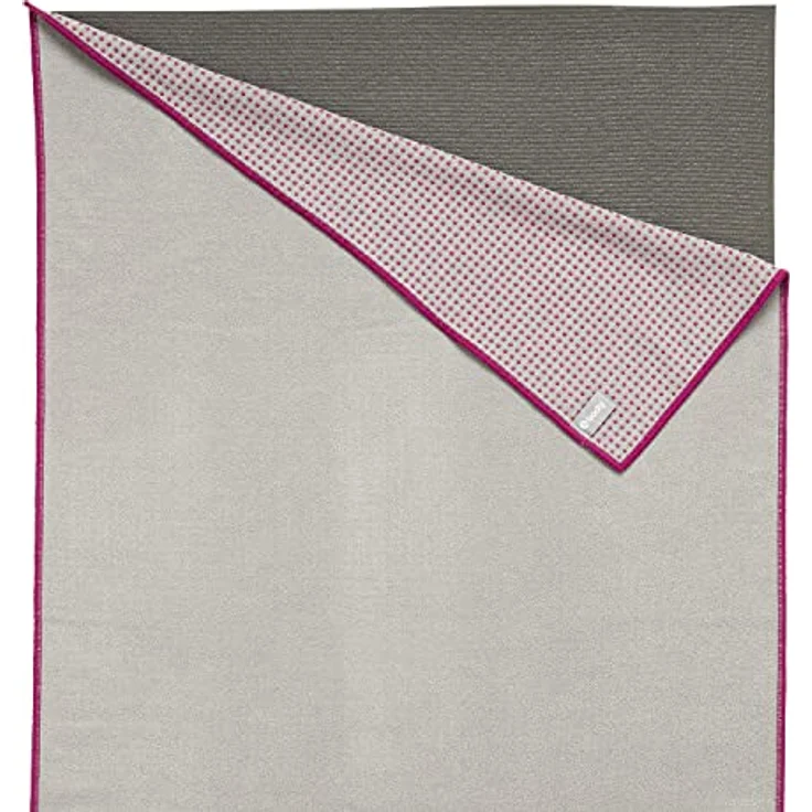 Bodhi GRIP2 Yoga Towel | Handtuch mit Anrtirutsch-Noppen (grau/aubergine) | Mikrofaser-Yogatuch | Rutschfestes Trainings-Handtuch | Ideal für Hot Yoga |Yogamattenauflage | rutschfest & Antibakteriell - Preisvergleich – Bild 3