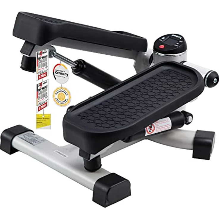 SportPlus 2-in-1 Mini-Stepper mit patentierter Umschalttechnik, Swing-Stepper und Auf-und-Ab-Stepper in einem Gerät, bis 100kg, verschleißfreie Hydraulik-Zylinder – Bild 1