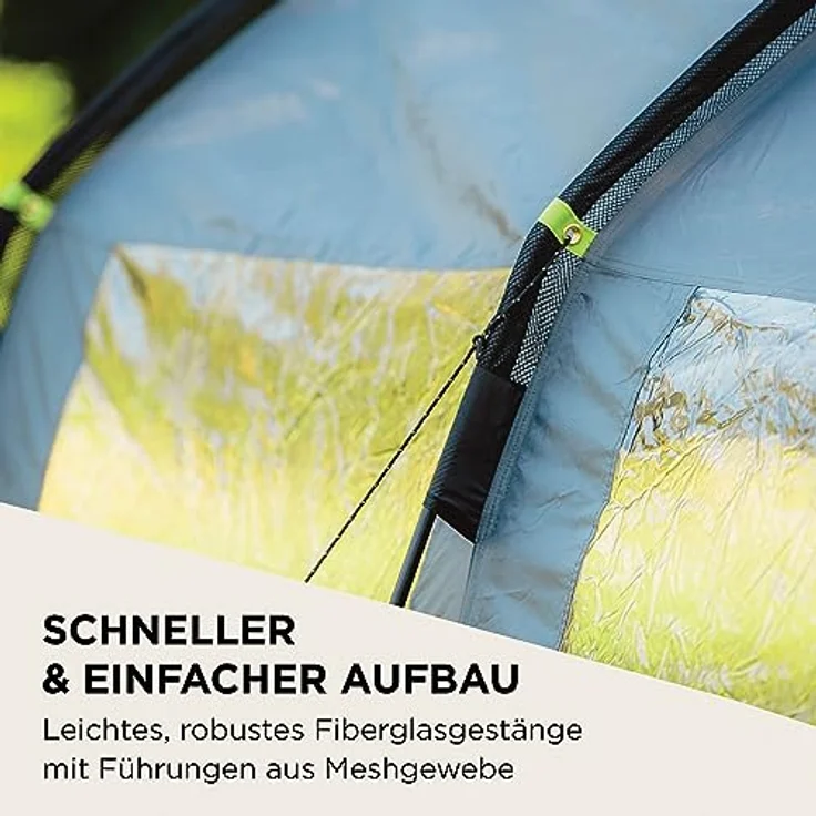 Coleman Zelt Vail 4/6, Camping-Zelt 4/6 Personen, wasserdicht WS 4.000mm, mit extra großen Schlafkabinen, Vorraum und leichtem Aufbau – Bild 5