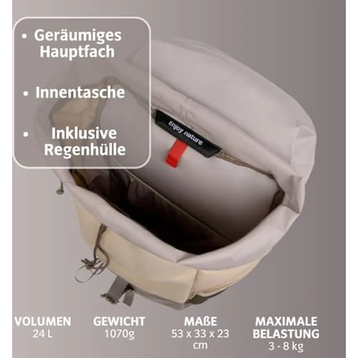 VAUDE Jura 24, Wanderrucksack 24L mit atmungsaktivem Rücken, Trinksystem-Fach und flexiblen Außentaschen – ideal für Tageswanderungen – Bild 4