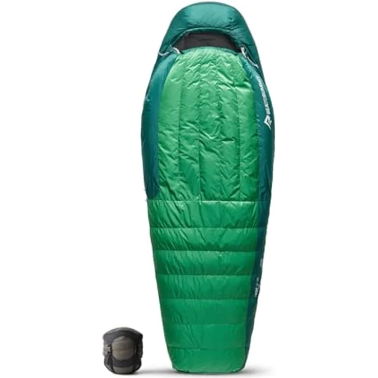 Sea To Summit Ascent Schlafsack, 200 cm, 750+ Ultra-Dry Gänsedaune, Free-Flow Zip-System, vielseitig für 3 Jahreszeiten