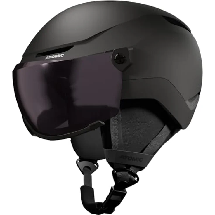 Atomic Revent Visor Junior Visor Helmet M, Skihelm in Schwarz mit visier – Bild 1