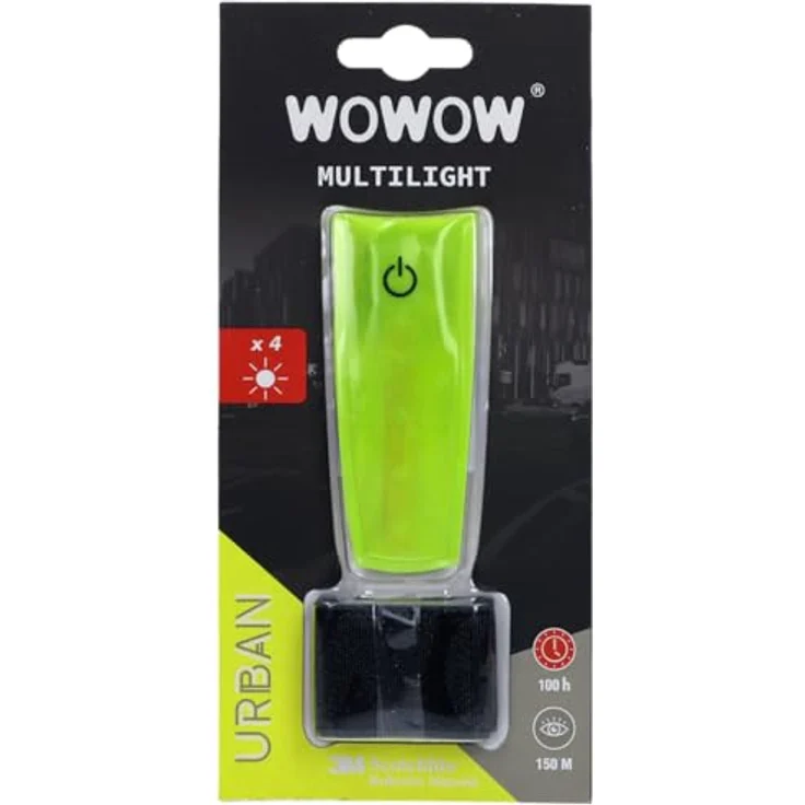 WOWOW Multilight LED-Band, Gelb, Einheitsgröße mit 3M Reflex-Material und 4 roten LEDs – Bild 2