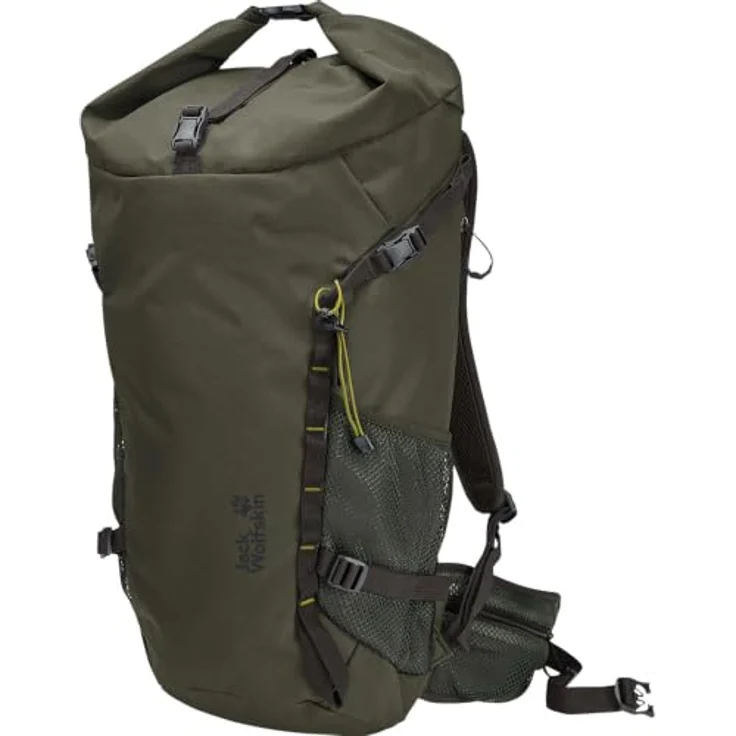 Jack Wolfskin Velocity Lite Wanderrucksack, 55 cm, oliv, 100% Polyester – Bild 3