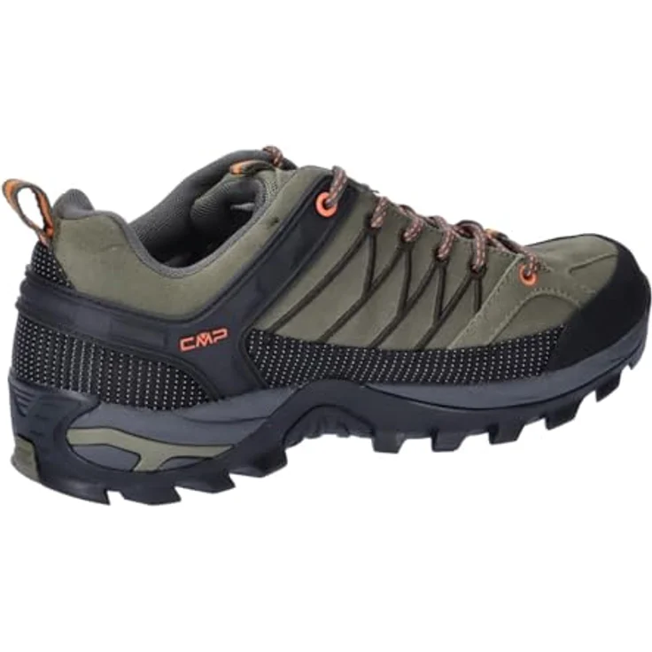 CMP RIGEL LOW TREKKING SHOES WP, wasserdichte Wanderschuhe aus Leder mit profilierten Gummisohlen für guten Grip – Bild 7