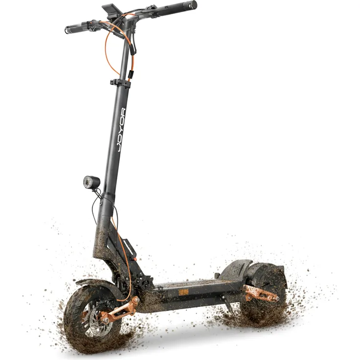 Joyor T6E E-Scooter mit Straßenzulassung, 500W Motor, 70 km Reichweite, hydraulische Federung, 10 Zoll Offroad-Reifen