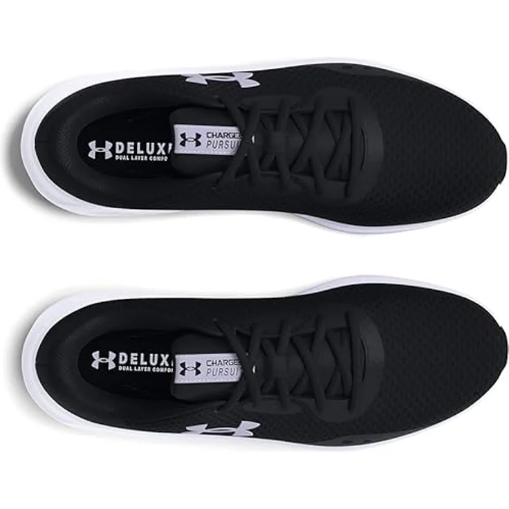 Under Armour Charged Pursuit 3 Tech, Damen Laufschuhe mit optimaler Dämpfung und atmungsaktivem Obermaterial, Schwarz (Größe 40.5) – Bild 4