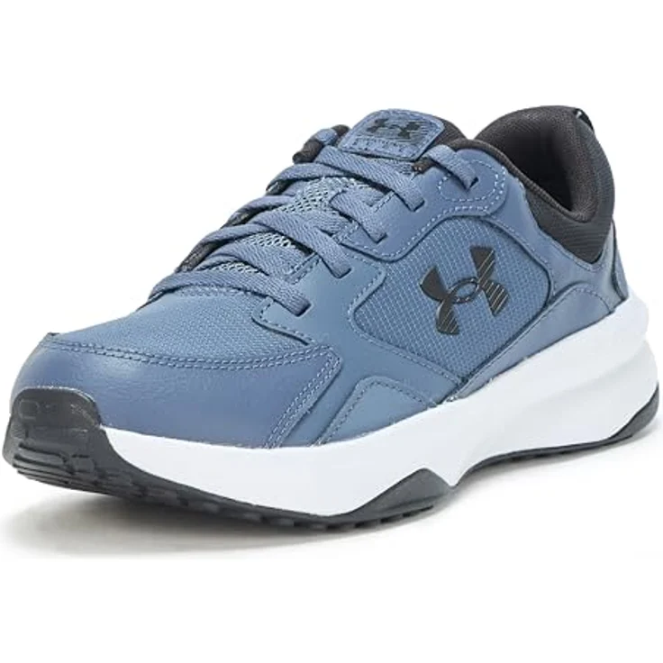 Under Armour Charged Edge Downpour, Leichte Laufschuhe mit Atmungsaktivem Mesh-Obermaterial, Grau-Schwarz, Größe EU 44 – Bild 1