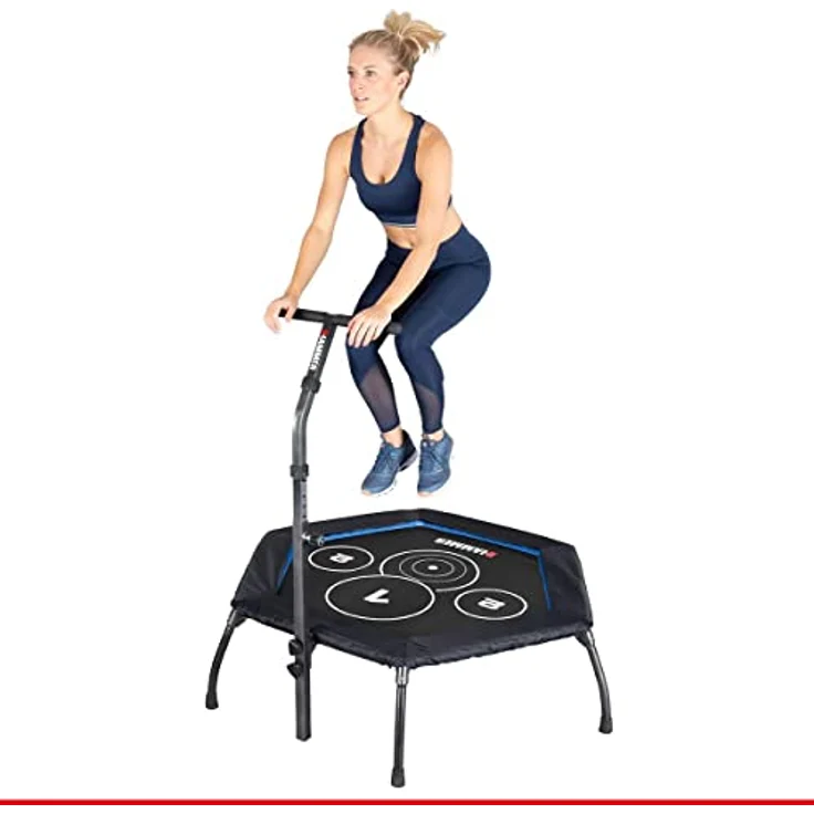 Hammer 66426 Fitness-Trampolin Cross Jump, 98 cm Sprungfläche, leistungsstark bis 130 kg Benutzergewicht – Bild 5