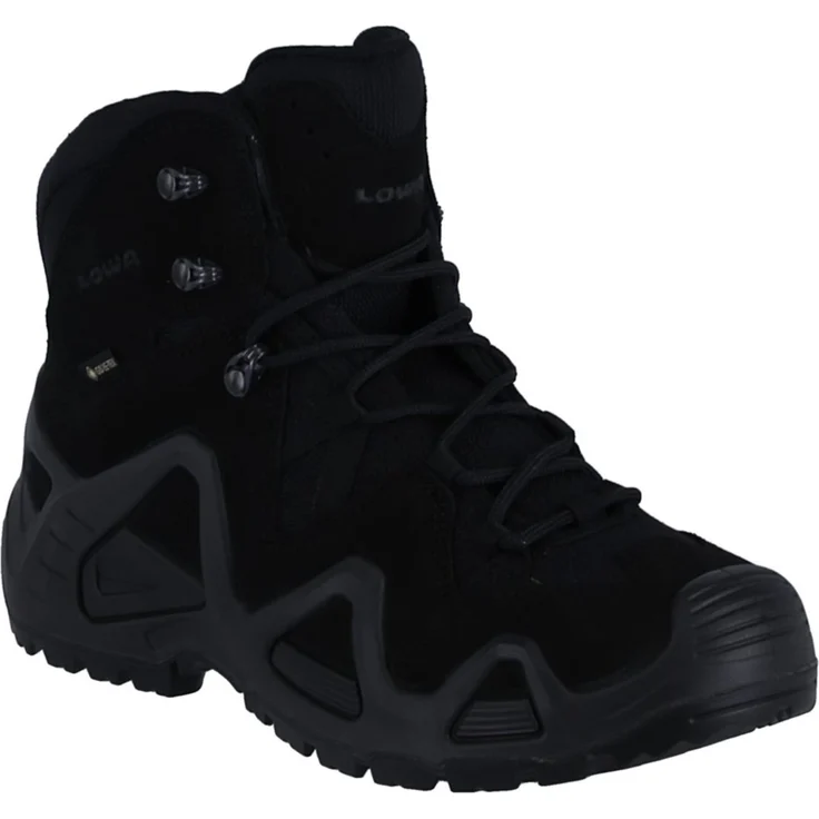 Lowa Zephyr Goretex Mid TF Stiefel, multifunktionaler Wanderschuh mit stabiler Veloursleder-Textilkombination, schwarz, Größe 44.5