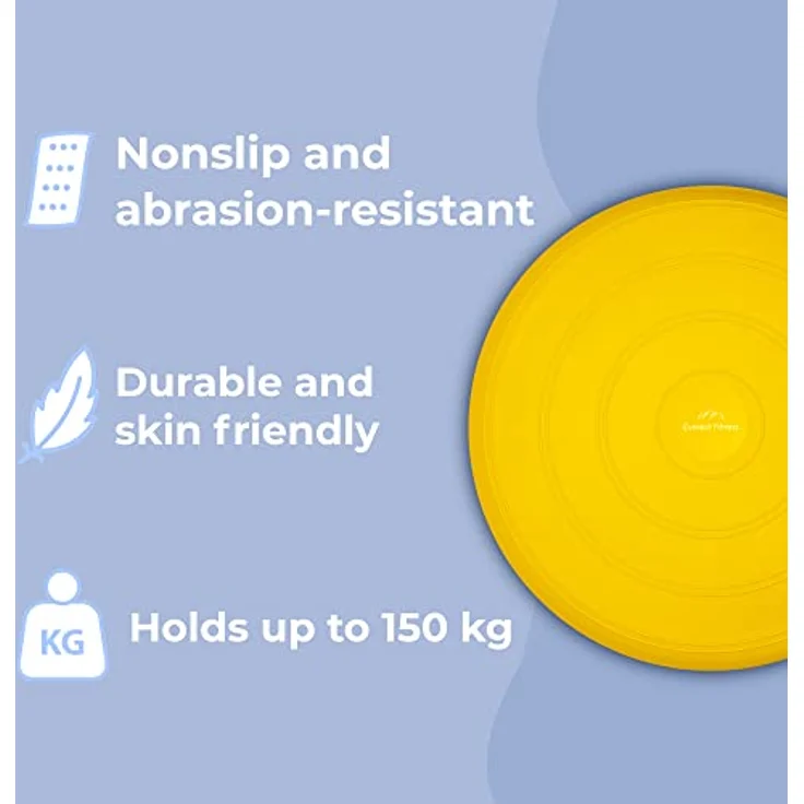 EVEREST FITNESS Balancekissen - Luftkissen mit 33 cm Durchmesser - Ballsitzkissen zur Stärkung der Balance - Orthopädisches Sitzkissen zur Linderung von Rückenschmerzen – Bild 5
