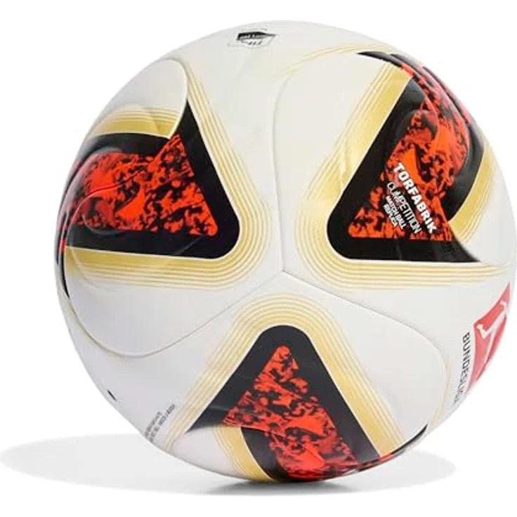 adidas Unisex Bundesliga 26/27 Torfabrik Competition Recreation Ball, 5, White/Black/solar red/Pantone, Butyl-Blase aus 100% recyceltem Material – Bild 2