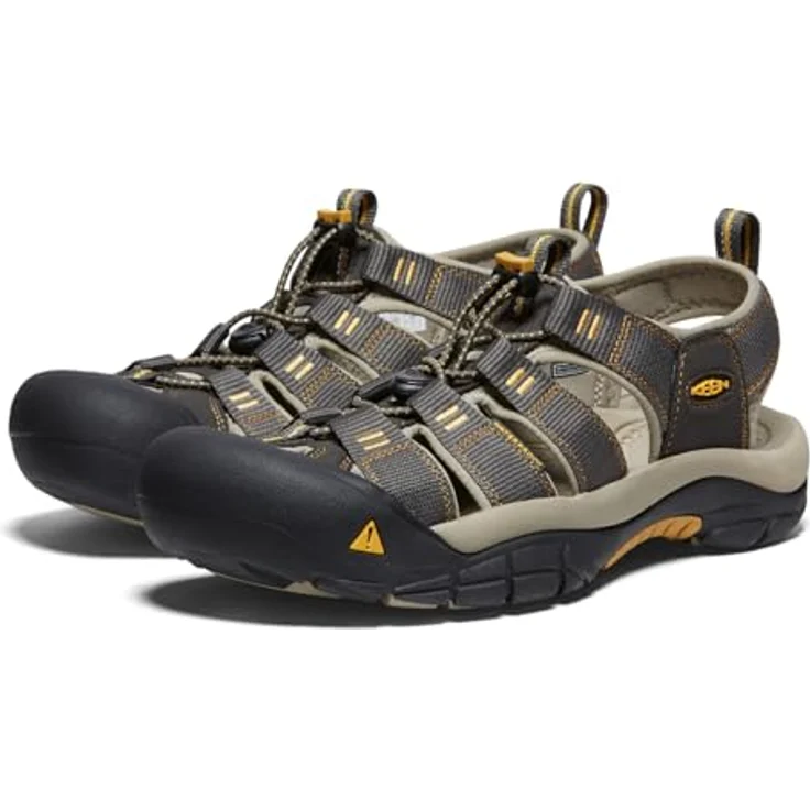 Keen Newport H2 Sandalen, Herren Wanderschuhe mit Schnellverschluss und KEEN.ALL-TERRAIN Sohle, Raven/Aluminum, Größe 42 – Bild 4