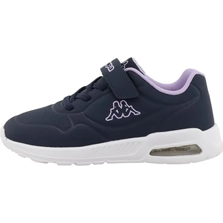Kappa Mona Kinder Laufschuhe, Klettschuh Blau, Schuhgröße 33 EU, leichte Synthetik-Oberfläche, rutschfeste Gummi-Sohle