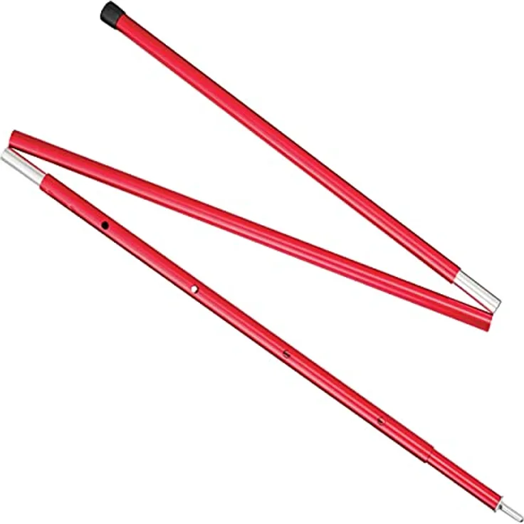 MSR Adjustable Pole 120 cm, 2er Pack, Rot - Hochwertige verstellbare Zeltstangen aus Aluminiumlegierung