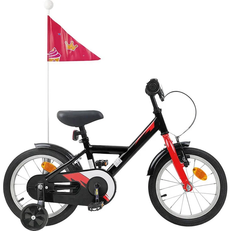 vidaXL Kinderfahrrad 12 Zoll für 2-4 Jahre, schwarz, 90 x 49 x 67,5 cm, max. Tragkraft 50 kg