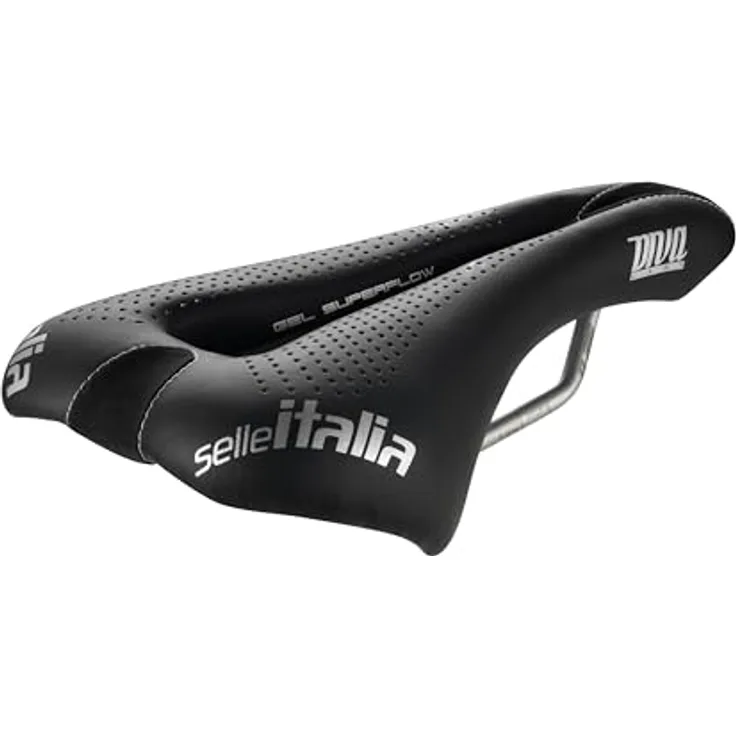 Selle Italia DIVA Gel Superflow Sattel, ergonomische Form für maximalen Komfort, schwarz - S3