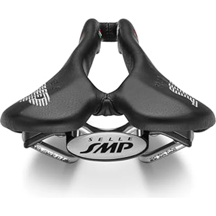 Selle SMP Herren FC20 C Fahrradsattel, schwarz, 134 mm Sitzbreite, Edelstahl Schienen, Kohlefaser-Nylon Bezug – Bild 4
