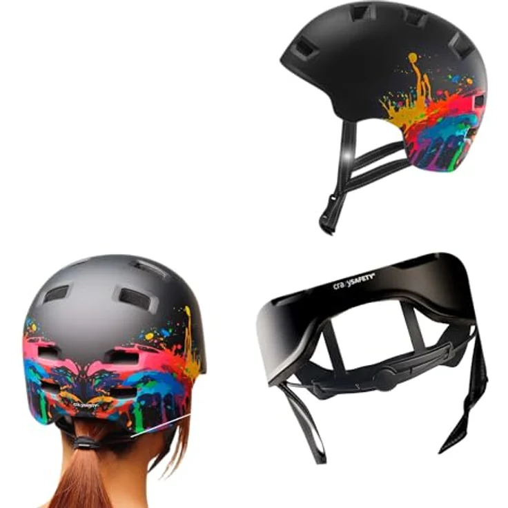 Crazy Safety Rampage Splash, Velohelm für Kinder, 57 - 61 cm, sicher und komfortabel mit attraktivem Design, optimale Belüftung – Bild 4