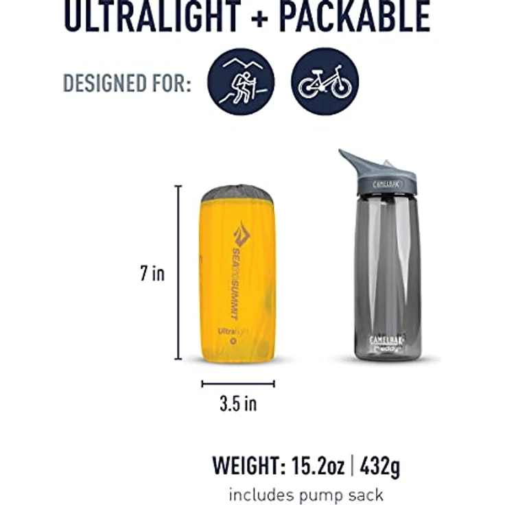 SEATO SUMMIT AMULRAS Colchoneta hinchable Ultralight ASC R amarilla, gelb, Standard – Bild 2