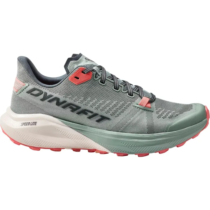 DYNAFIT Women's Trail Laufschuhe Trail-Verde/Roz, maximaler Komfort und Dämpfung auf unebenem Terrain, Größe 38 1/2