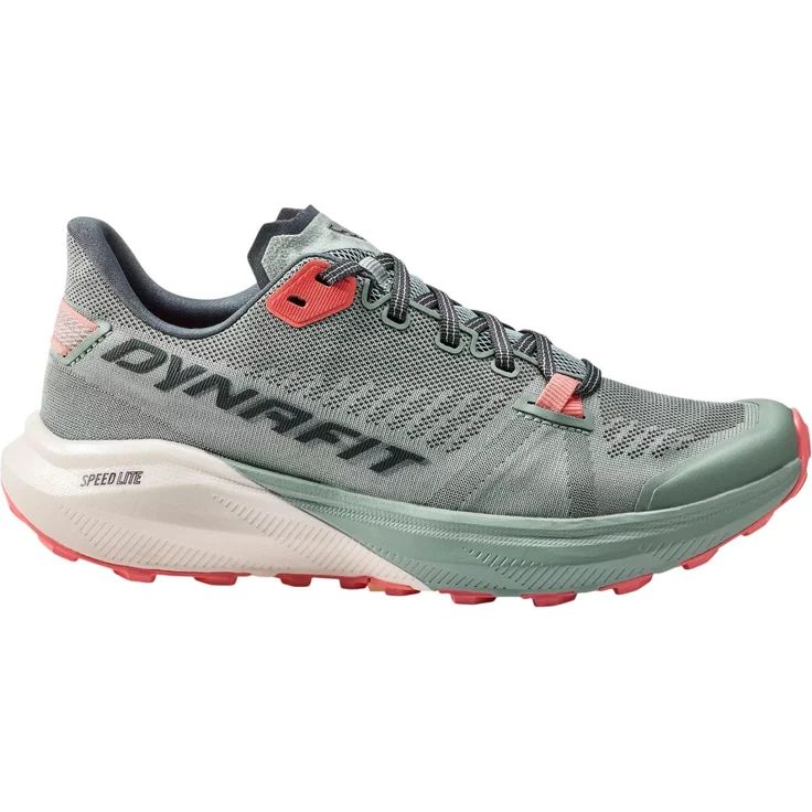 DYNAFIT Women's Trail Laufschuhe Trail-Verde/Roz, maximaler Komfort und Dämpfung auf unebenem Terrain, Größe 38 1/2