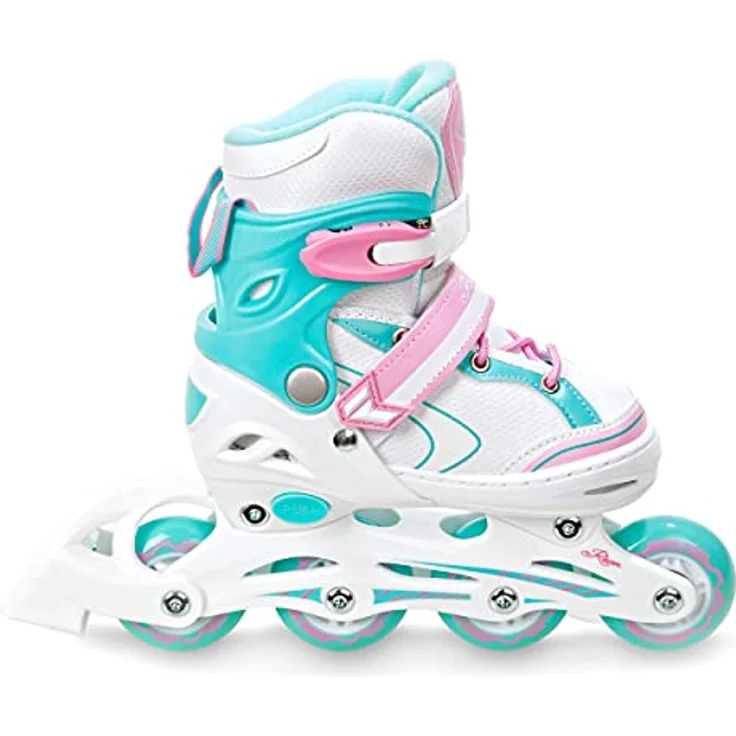 RAVEN Inline Skates Lia, verstellbare Inliner für Mädchen in Mint/Pink, Größen 30-33 (18,5cm-20,5cm), mit Double-Vent-System und DSAS – Bild 3