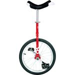 QU-AX Only One 18" Einrad (rot) für Anfänger mit robuster Gabel and gepolstertem Sattel