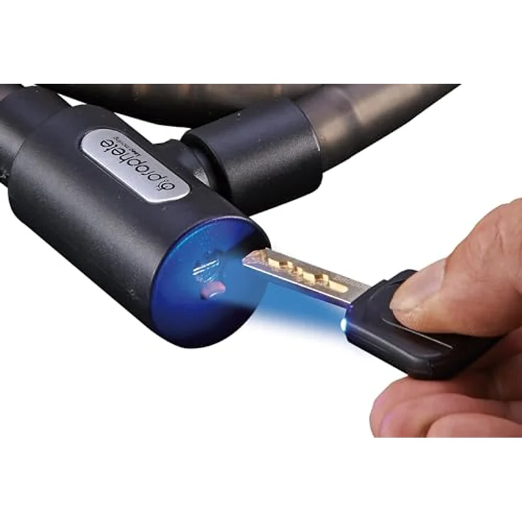 Prophete Panzerkabelschloss, 100 cm lang, 24 mm Durchmesser, mit Laser-Cut Key Technologie und LED-Schlüssel – Bild 3