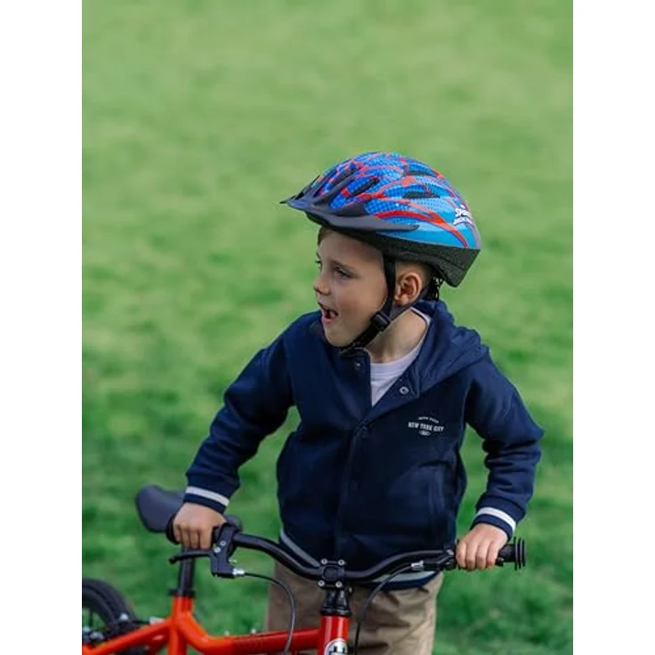 Huffy Marvel Spidey & His Amazing Friends Kinder Fahrradhelm, Blau und Rot, leichtes Design mit verstellbarem Kinnriemen für 3+ Jahre – Bild 2