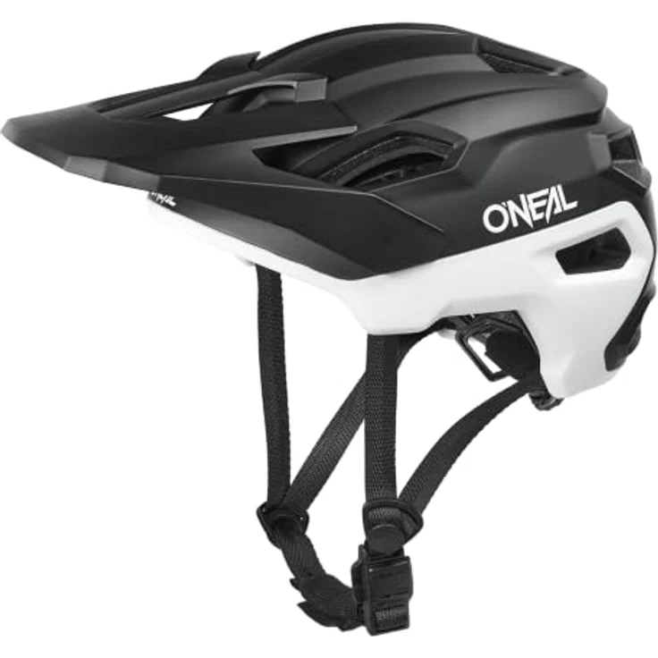 O'Neal Trailfinder Evo Helm Solid V.26, Enduro- und Trailhelm mit Quin Ready Technologie, schwarz/weiß, Größe XS/S – Bild 4