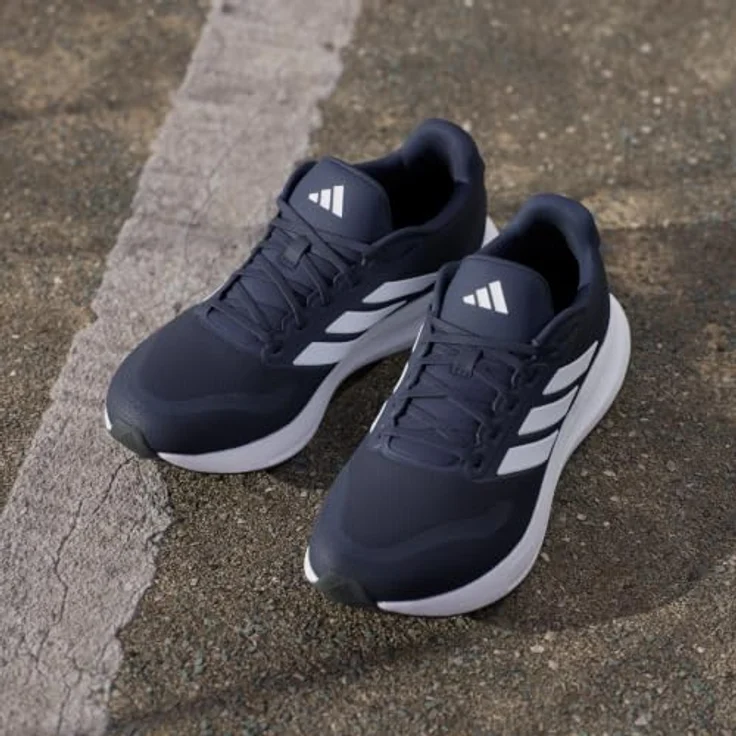 ADIDAS Herren Laufschuh Runfalcon 5, Cloudfoam Dämpfung, atmungsaktives Mesh-Obermaterial, schwarz – Bild 9