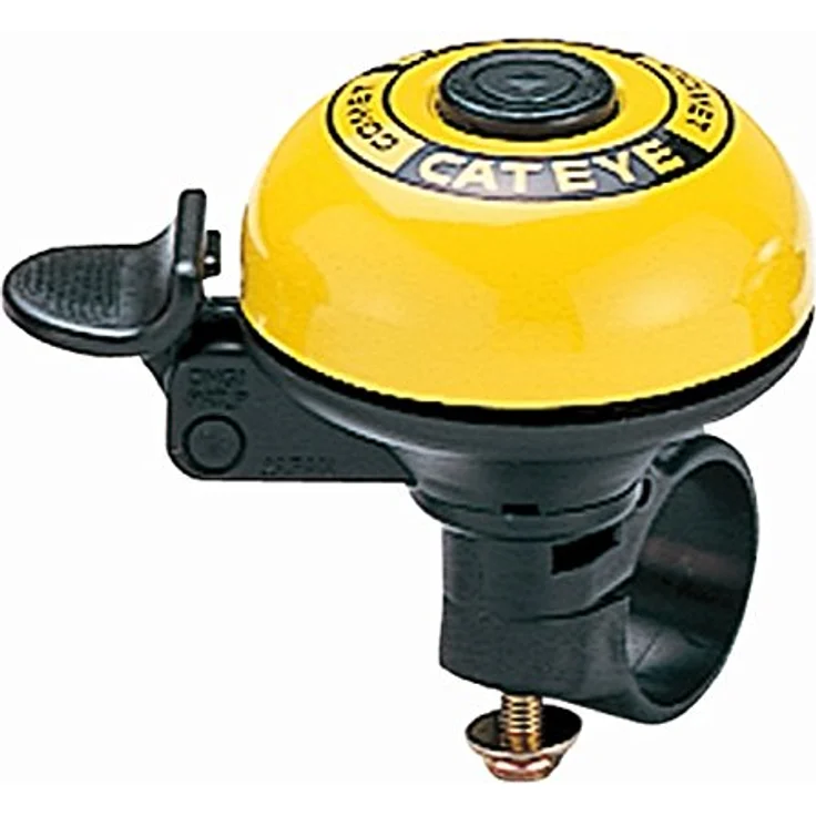 CATEYE PB-200 Comet Bell, Kinderfahrradklingel in Gelb, universell einsetzbar, für Lenker bis 24 mm Durchmesser – Bild 1