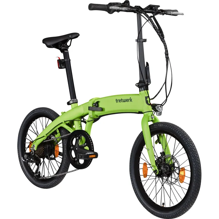 Tretwerk Akimbo Plus E Bike, 20 Zoll Klapprad mit 360Wh Akku für Körpergrößen 155-190 cm, hellgrün