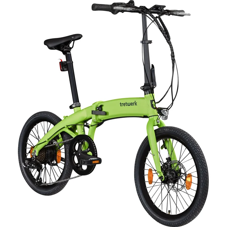 Tretwerk Akimbo Plus E Bike, 20 Zoll Klapprad mit 360Wh Akku für Körpergrößen 155-190 cm, hellgrün