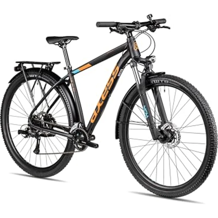 Axess SANDEE DX ATB All-Terrain-Bike 29 Zoll, Schwarz, hydraulische Shimano Scheibenbremsen, 2x8 Gang Kettenschaltung, alltagstauglich – Bild 2