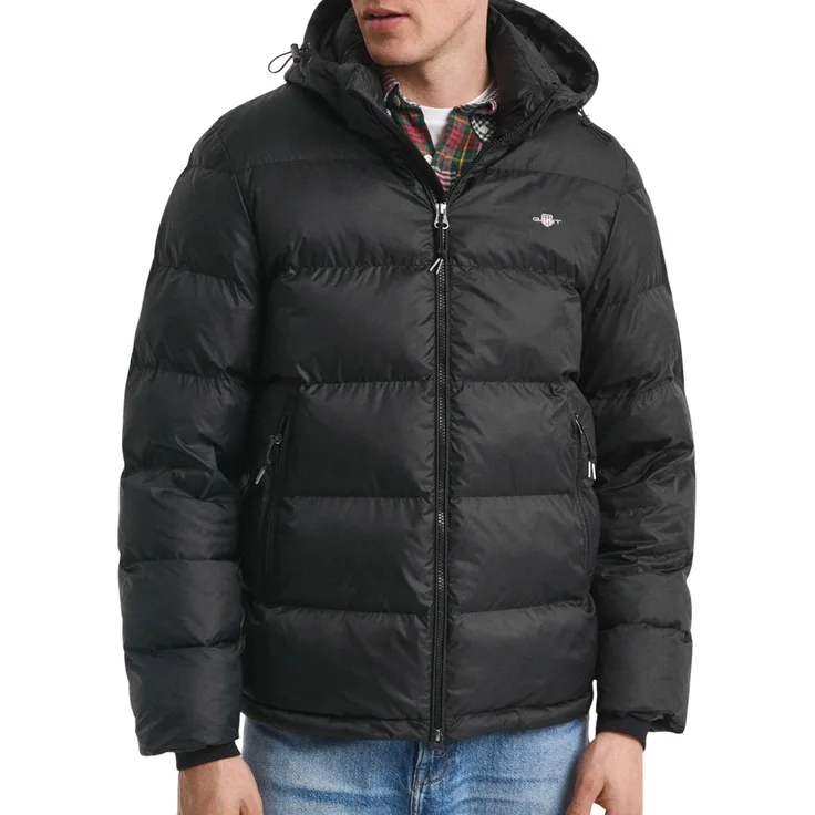 GANT Active Cloud Winterjacke Herren, Wasserabweisende Skijacke mit Kapuzenkragen und elastischen Bündchen, gesteppt