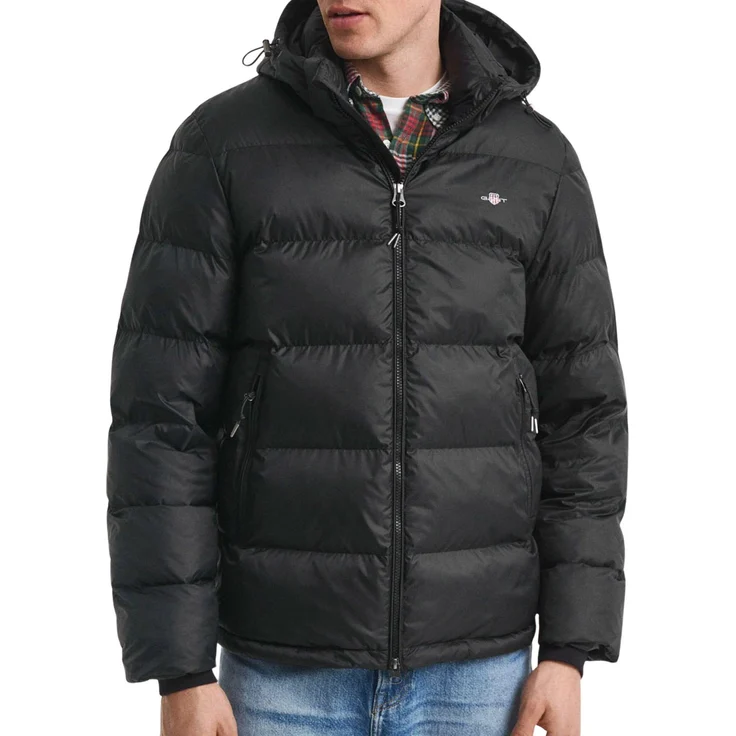 GANT Active Cloud Winterjacke Herren, Wasserabweisende Skijacke mit Kapuzenkragen und elastischen Bündchen, gesteppt