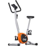 ONE FITNESS RW3011, Heimtrainer Fahrrad für Zuhause mit mechanischem Widerstand, Tablethalterung und stufenloser Widerstandsverstellung