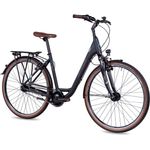 AIRTRACKS Damen City Fahrrad LS 28 Zoll CI.2820W Shimano Nexus 7 Schwarz 50cm - Tiefeneinstieg, 7-Gang Nabenschaltung, V-Bremsen