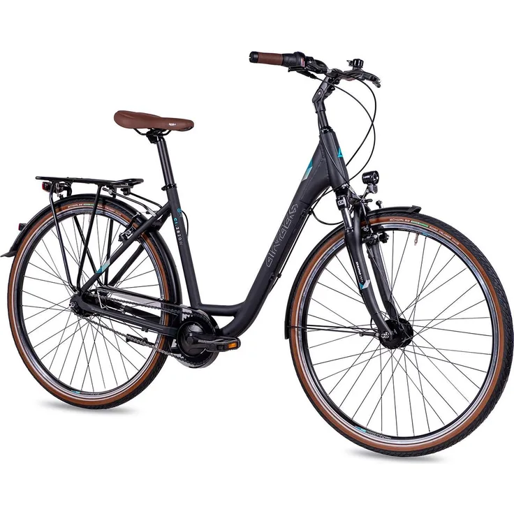 AIRTRACKS Damen City Fahrrad LS 28 Zoll CI.2820W Shimano Nexus 7 Schwarz 45cm für Körpergröße 150-165cm
