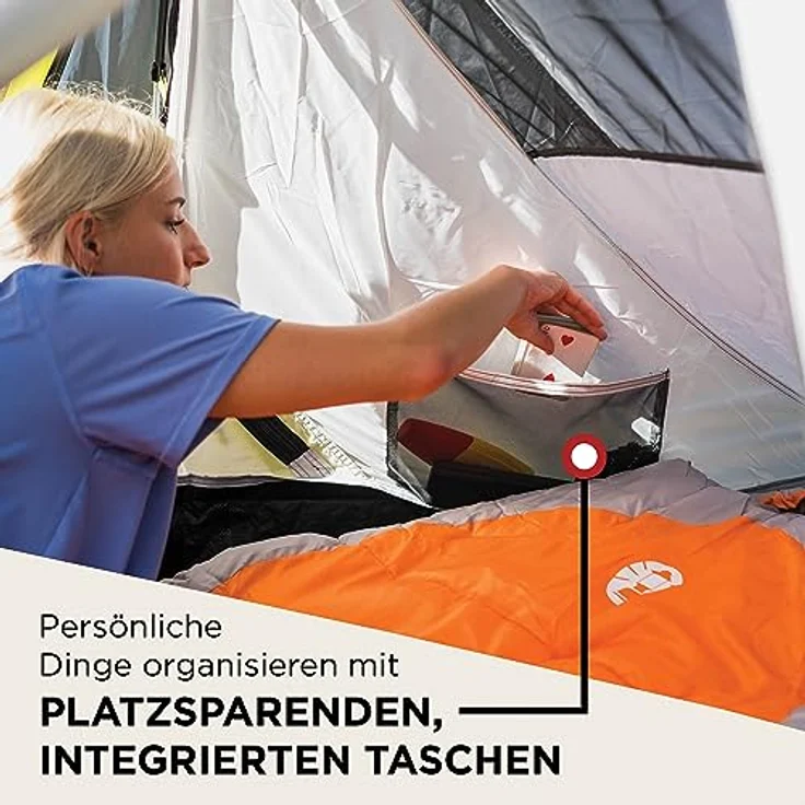 Coleman Zelt Bedrock 2, leichtes 2-Mann-Kuppelzelt, 100% wasserdicht mit 3.000mm WS, geeignet für Camping, Wander- & Motorradtouren, grün – Bild 5