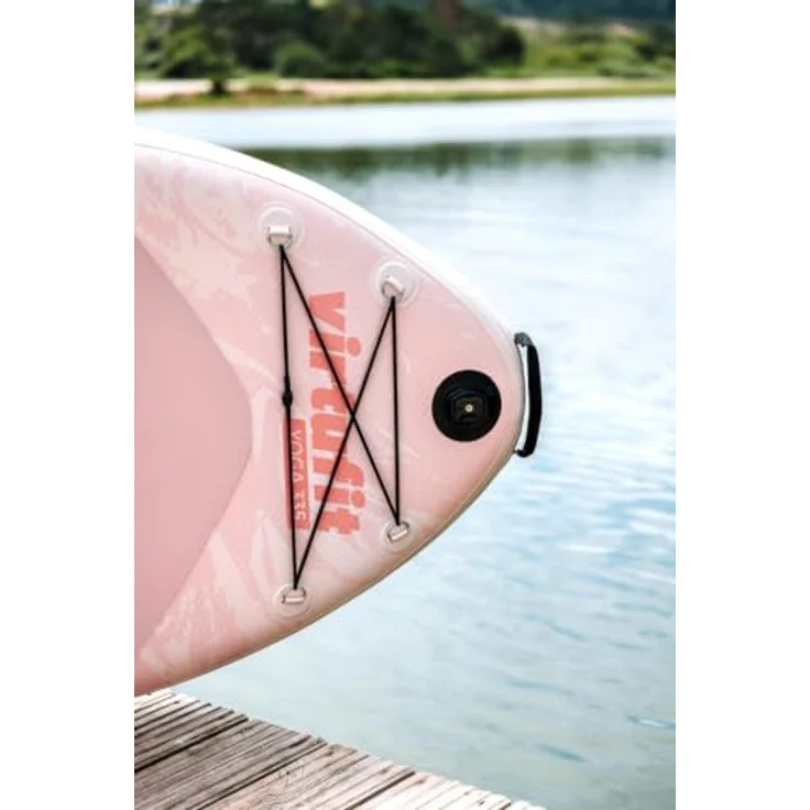 VirtuFit Yoga SUP Board 335, aufblasbar mit EVA-Gripdeck und GoPro-Mount, Altrosa – Bild 4