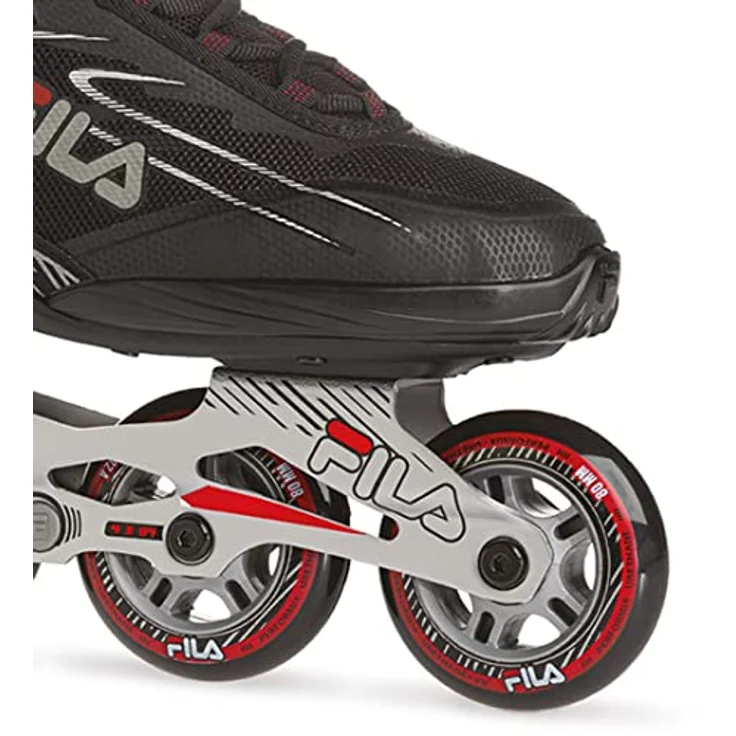 FILA FS Rol LEGACY PRO 80, Herren Rollschuhe mit Aluminium-Plattenteller, Fila Air Flow-Technologie und 80 mm Räder, schwarz/rot, Größe 45,5 (45.5) – Bild 6