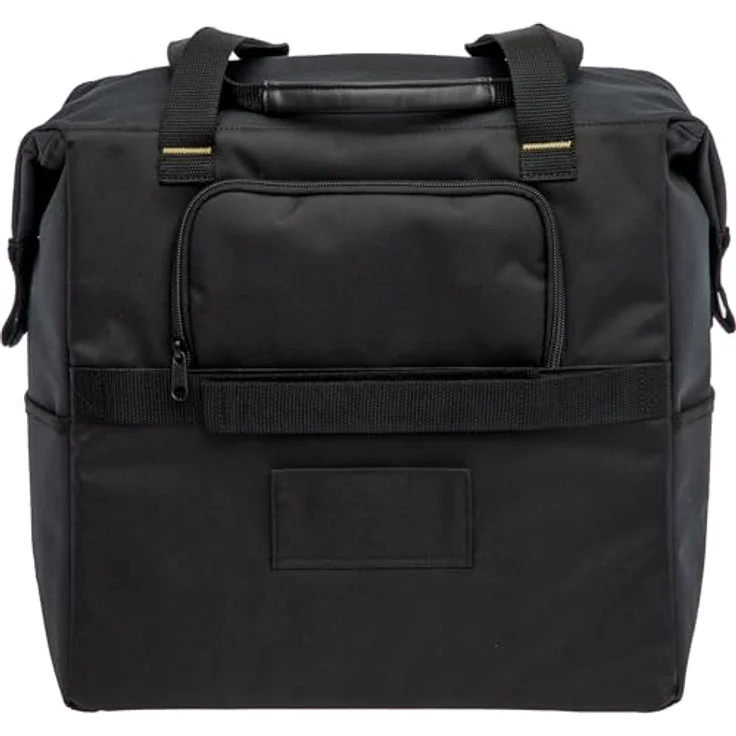 New Looxs Tulum Camella Einkaufstasche Fahrrad, 24,5L, aus recyceltem Polyester, E-Bikes geeignet, wasserabweisend, schwarze Fahrradtasche mit stabilen Befestigungshaken – Bild 4